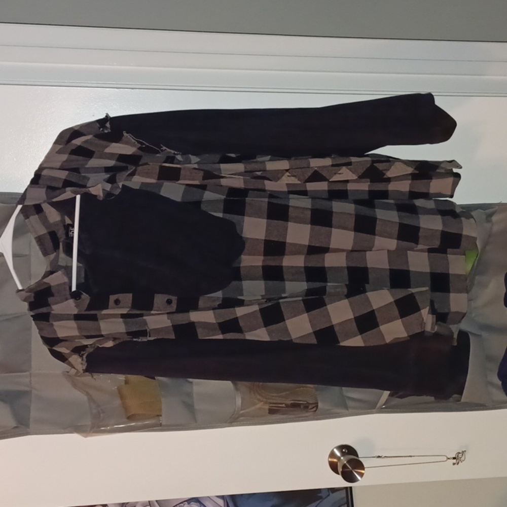 Black & gray plaid jacket